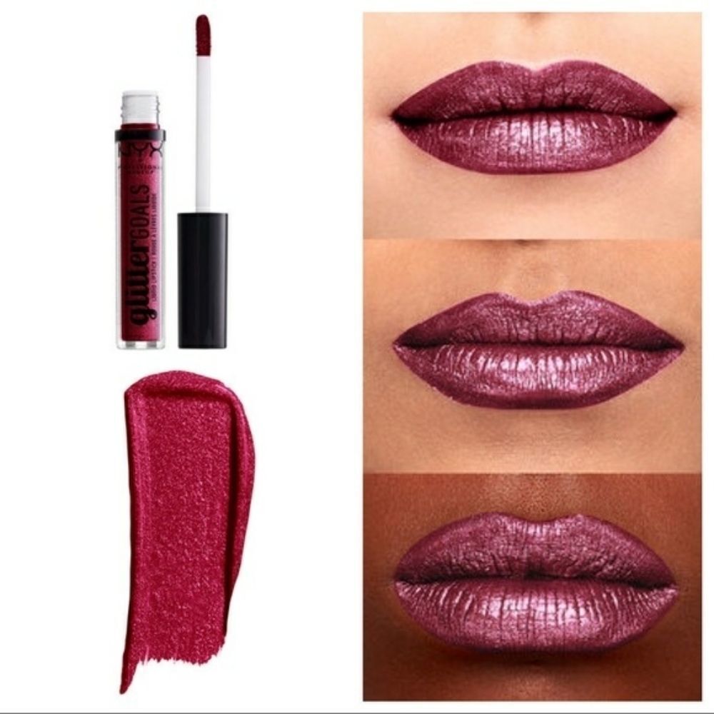 NEW NYX Glitter‎ Goals Liquid Lipstick Bloodstone